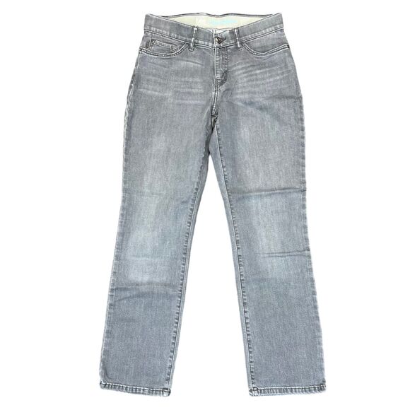 Lee Womens Denim Blue Jeans Pants Total Freedom Fit Straight Leg Gray 6 Short - Picture 1 of 8